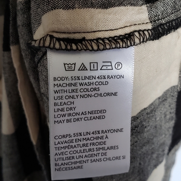 Urban Outfitters Natalie Linen Midi Belted Shirt Dress Gingham Checkered Sz Xs - Picture 6 of 7